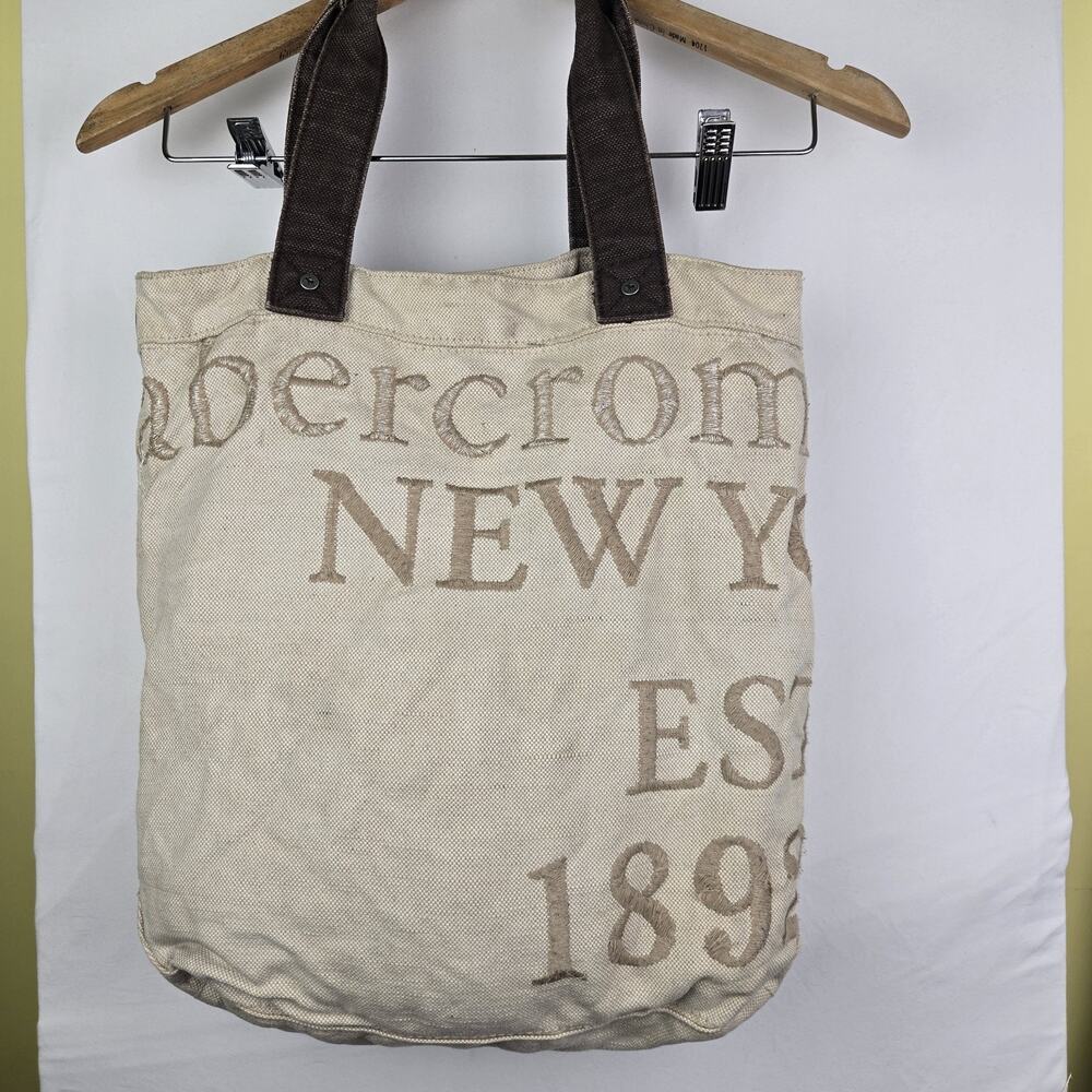 Vintage Y2K Abercrombie Fitch Canvas Tote Big Logo